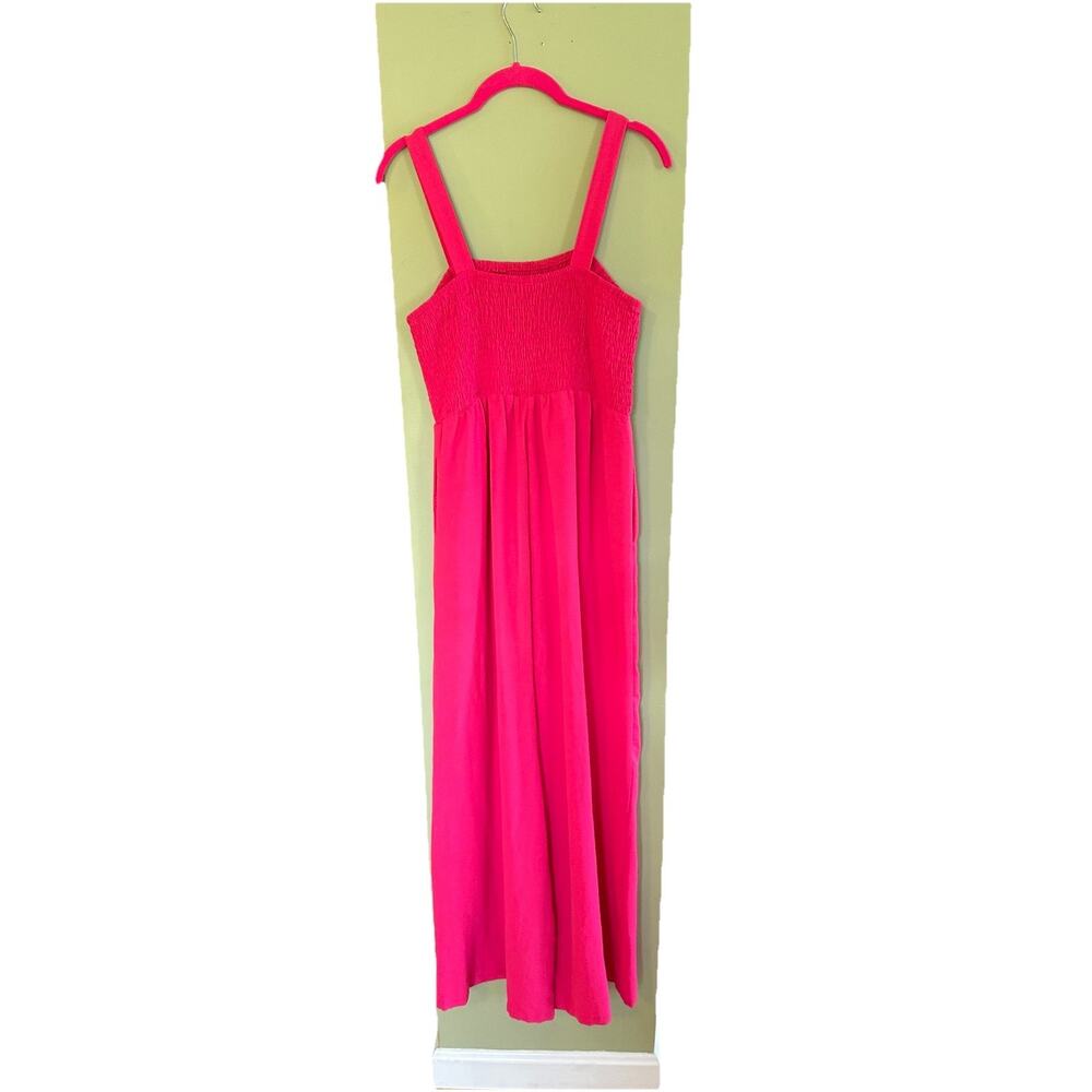 Dokotoo Women's Sz Large Barbie Pink Romper Jumpsuit Sleeveless Vacation Spring - Picture 4 of 10